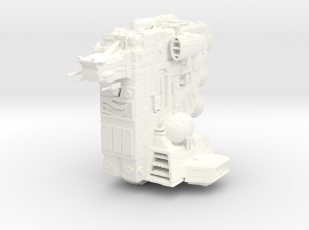 'The Flagstone' Ship Miniature (Landing Gear Up) in White Processed Versatile Plastic