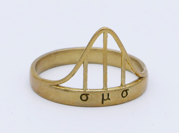Normal curve ring in Natural Brass