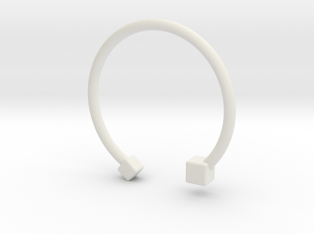 braclet3 in White Natural Versatile Plastic: Extra Small
