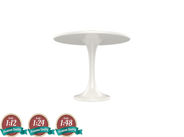 Miniature DOCKSTA Table - IKEA in White Natural Versatile Plastic: 1:24
