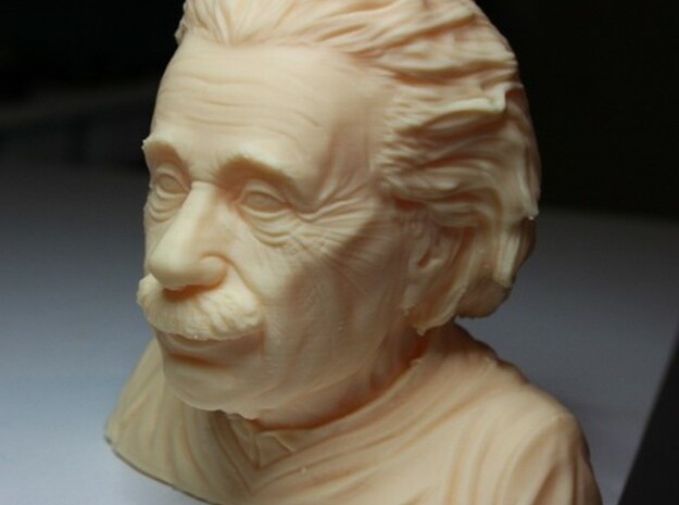 Einstein bust in White Natural Versatile Plastic