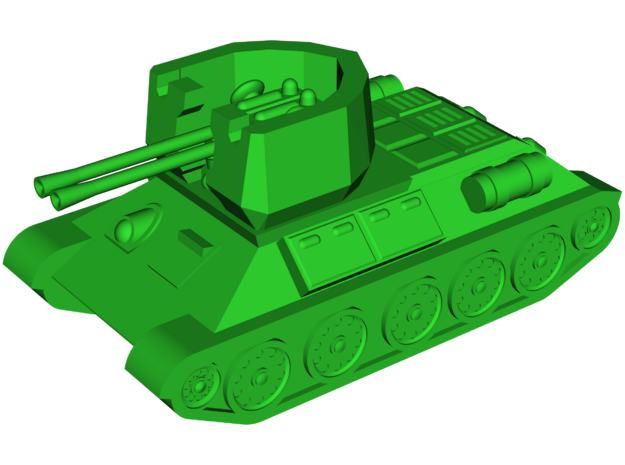 Type 63 [37mm] SPAAG in White Natural Versatile Plastic: Small