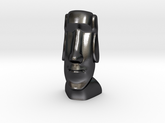 Moai-Standard version in Polished and Bronzed Black Steel: Small