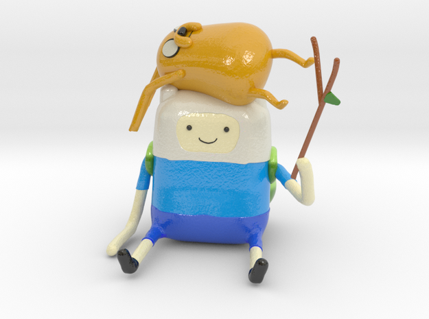 Jake and Finn adventure time in Glossy Full Color Sandstone