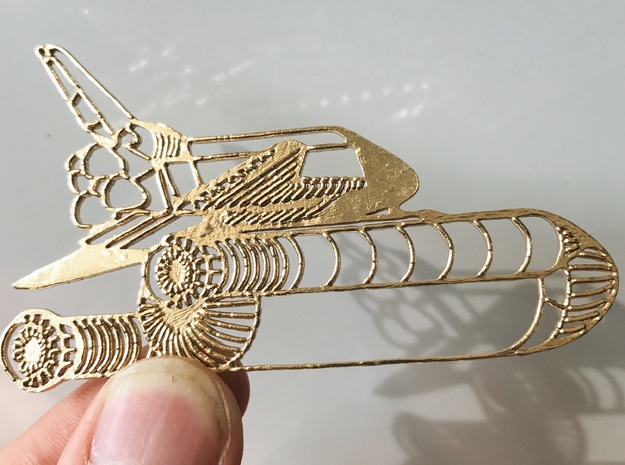 Challenger Space Shuttle in Natural Brass