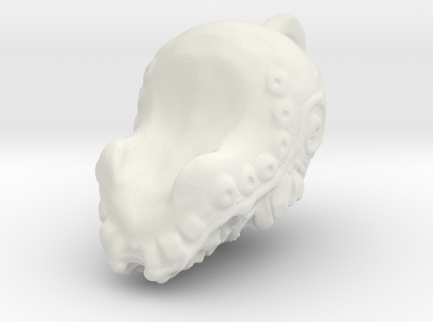 Mayan skull pendant in White Natural Versatile Plastic