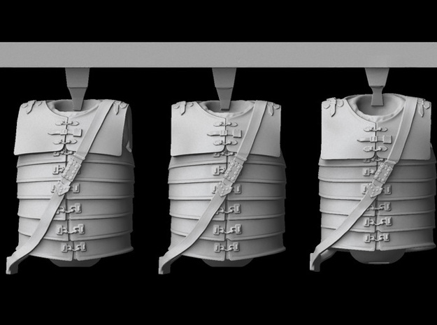 1/25 scale Roman Legionary body armour (3) in Tan Fine Detail Plastic