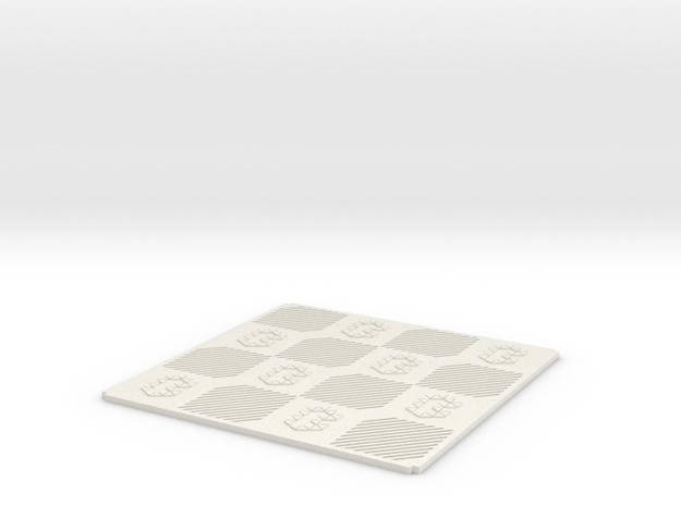 MiniChess board 4 x 4 in White Natural Versatile Plastic