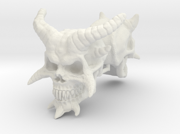 Demon Skulls 1:6 scale in White Natural Versatile Plastic