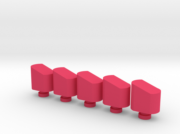 Airsoft Magazine Feeder Head (5-Pack) in Pink Processed Versatile Plastic