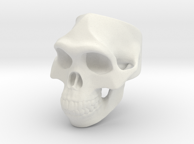 Lucy Skull Ring size 12 in White Natural Versatile Plastic