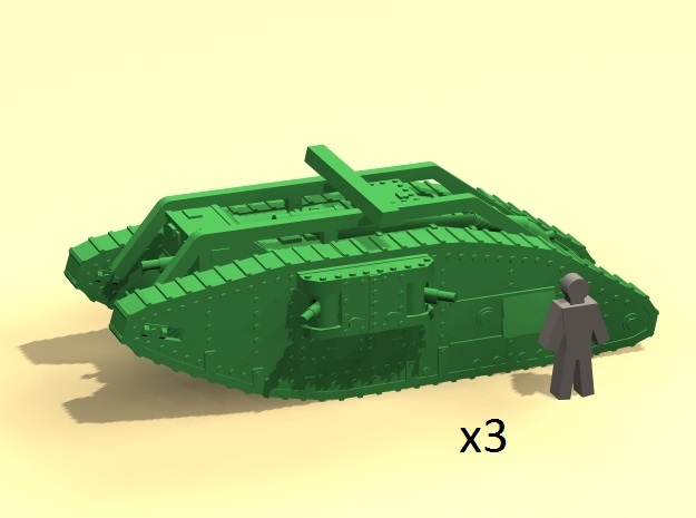 6mm Mark V Female tank in Tan Fine Detail Plastic
