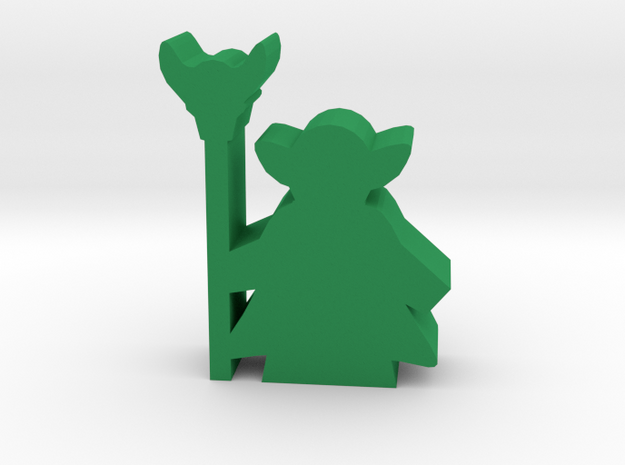 Game Piece, Goblin Shaman in Green Processed Versatile Plastic