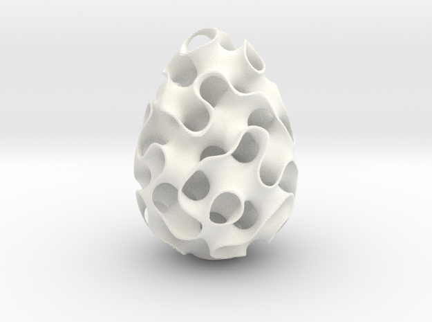 Space Egg in White Processed Versatile Plastic