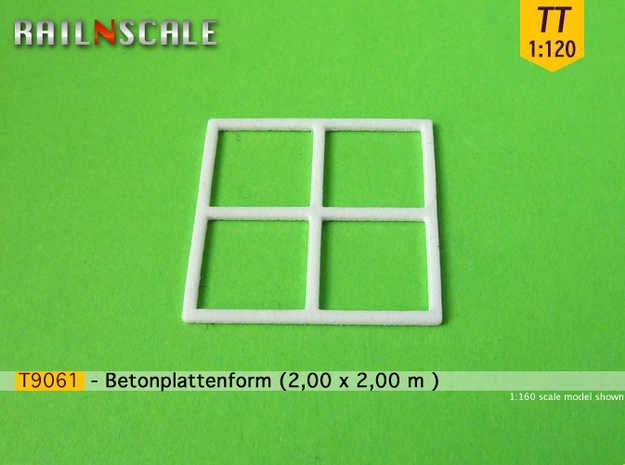 T9061 - Betonplattenform (TT 1:120) in Tan Fine Detail Plastic