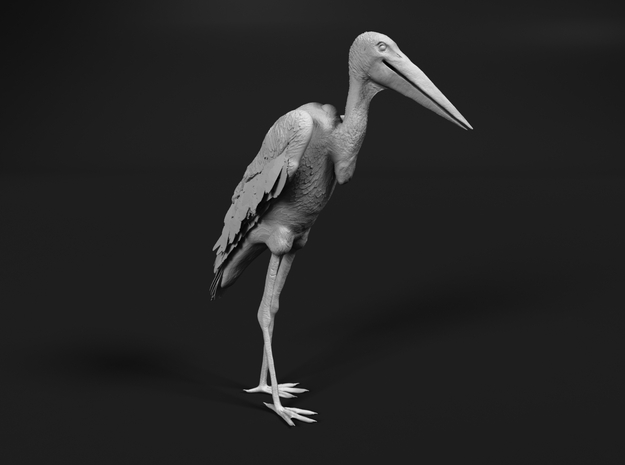 Marabou Stork 1:48 Standing in Tan Fine Detail Plastic