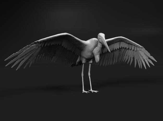 Marabou Stork 1:22 Wings Spread in Tan Fine Detail Plastic