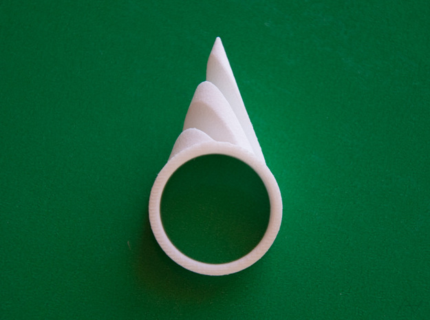 Parabolicone Ring in White Processed Versatile Plastic: 8.5 / 58