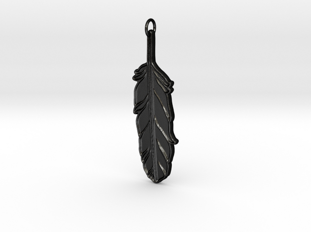 Feather in Matte Black Steel: Medium