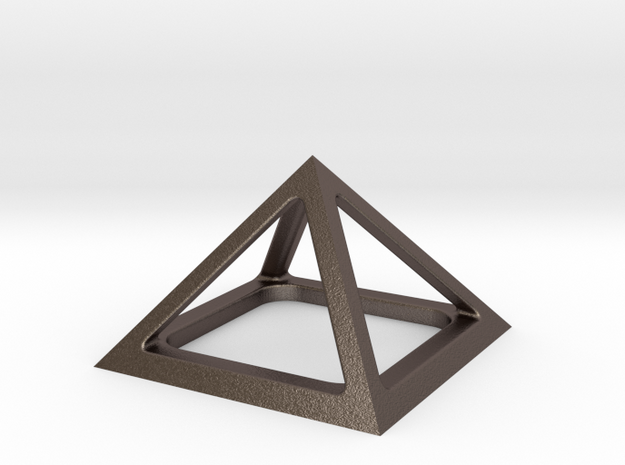 Pyramid of Cheops in Polished Bronzed Silver Steel