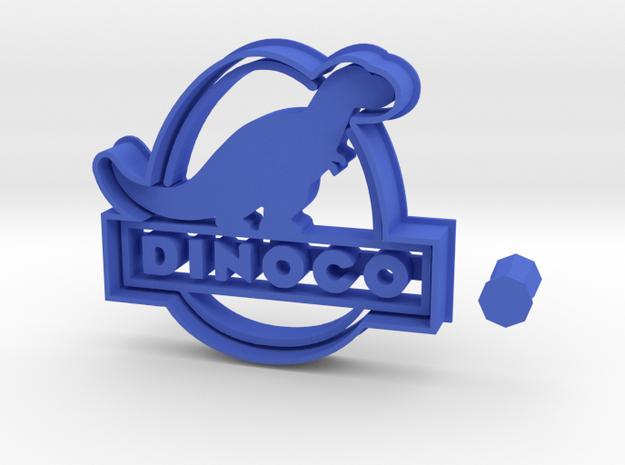 Dinoco Logo from Cars 3 Cookie Cutter + Handle in Blue Processed Versatile Plastic