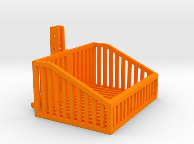 1:32 Frontbox mit Gitter in Orange Processed Versatile Plastic: 1:32