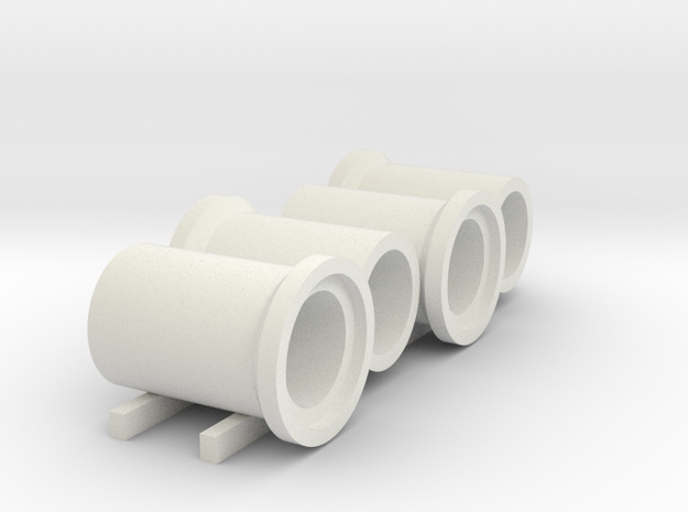 N scale (1:160) barge of sewer pipes for DAF DO 24 in White Natural Versatile Plastic