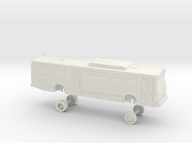 HO Scale Bus Neoplan AN440 ABQ Ride 300s in White Natural Versatile Plastic
