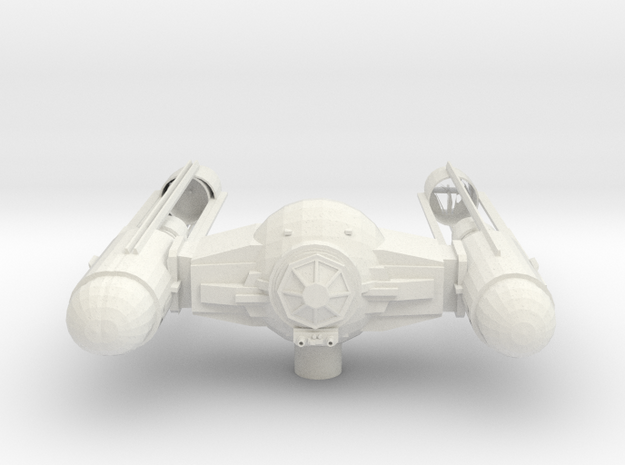 Tie Wing Fighter with upgraded Shell in White Natural Versatile Plastic