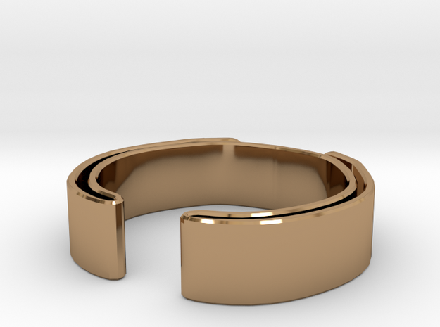 Double Fold Ring in Polished Brass