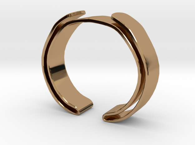 Double Fold Cuff in Polished Brass
