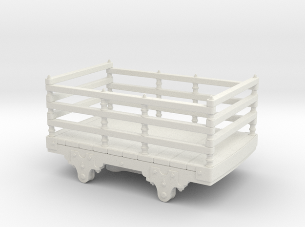 5.5mm scale Festiniog wooden slate wagon  in White Natural Versatile Plastic