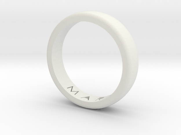 Ring in White Natural Versatile Plastic: Medium