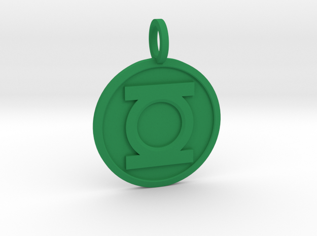 Green Lantern Pendant in Green Processed Versatile Plastic
