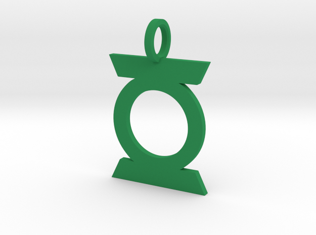 Green Lantern Pendant Ver. 2 in Green Processed Versatile Plastic
