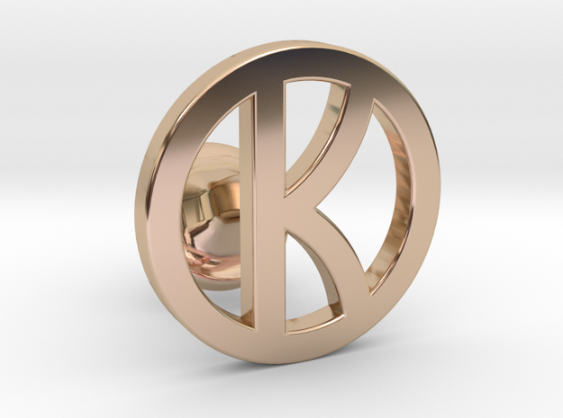 kingsman cufflinks - customizable in 14k Rose Gold Plated Brass