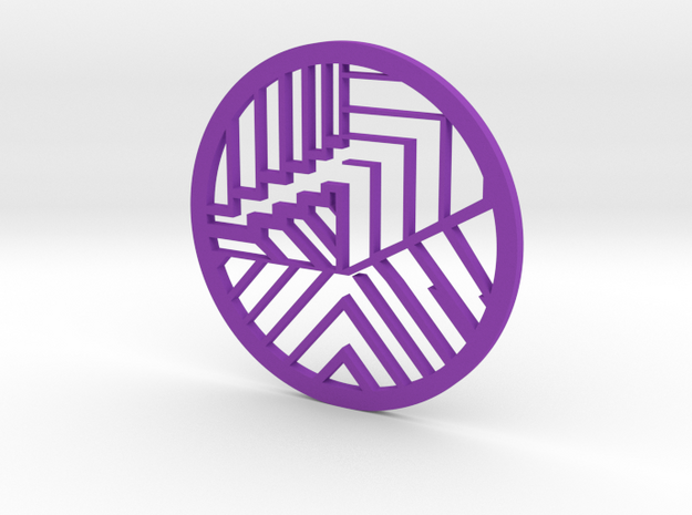 Zen Pendant in Purple Processed Versatile Plastic