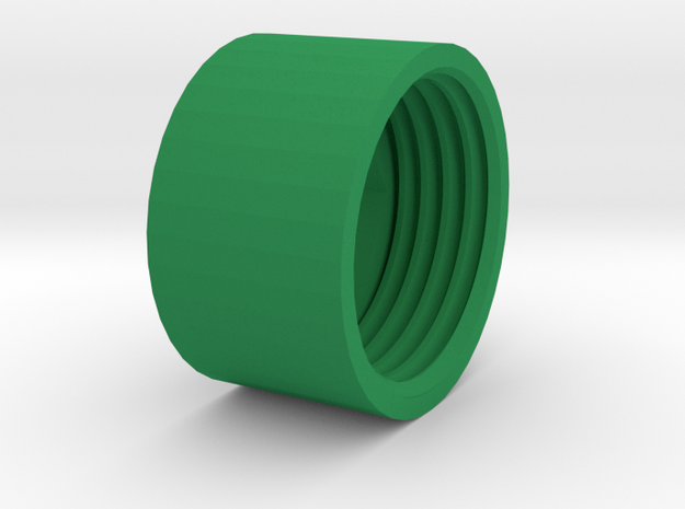 Shock_Cord_Anchor_Cap_Nut in Green Processed Versatile Plastic