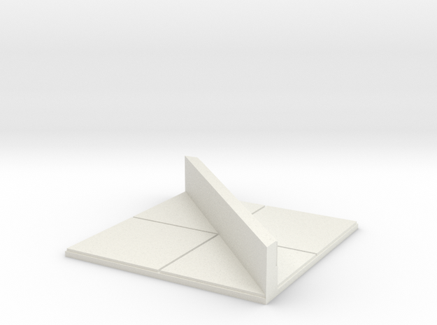 2x2 for 1.25 inch grid: Diagonal with Vertical bri in White Natural Versatile Plastic