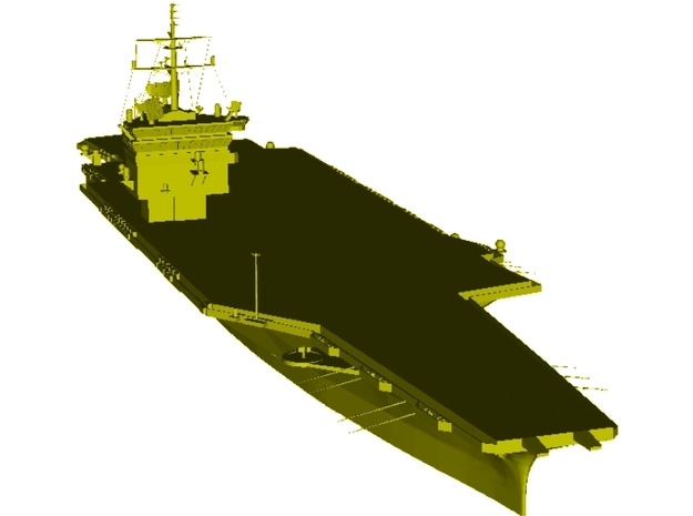 1/1800 scale USS Enterprise CV-65 aircraft carrier in Clear Ultra Fine Detail Plastic