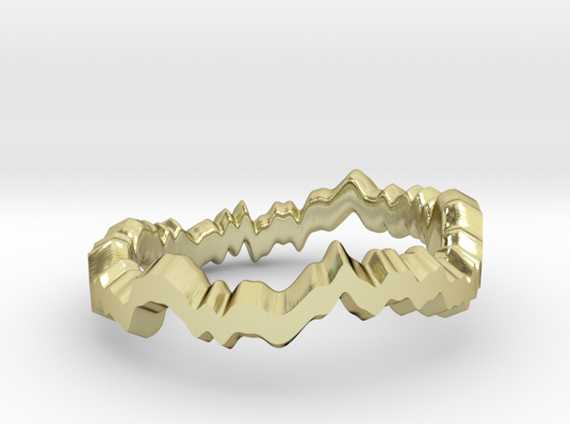 Noise ring II (US sizes 1.5 – 5.5) in 18k Gold Plated Brass: 5.5 / 50.25