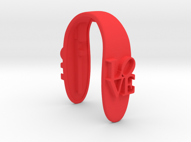 LOVE # 35 key fob in Red Processed Versatile Plastic