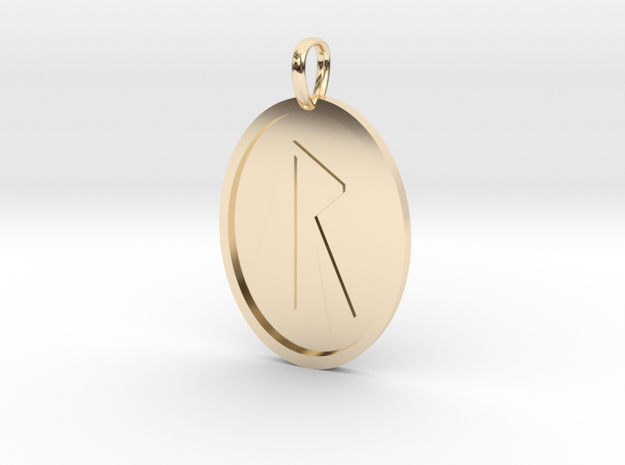 Rad Rune (Anglo Saxon) in 14K Yellow Gold