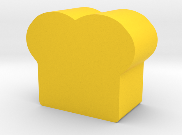 Bread Game Piece in Yellow Processed Versatile Plastic