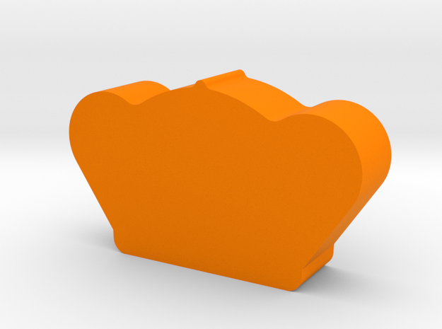 Crown Game Piece in Orange Processed Versatile Plastic