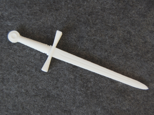 Crusader Dagger - 1:4 in White Natural Versatile Plastic