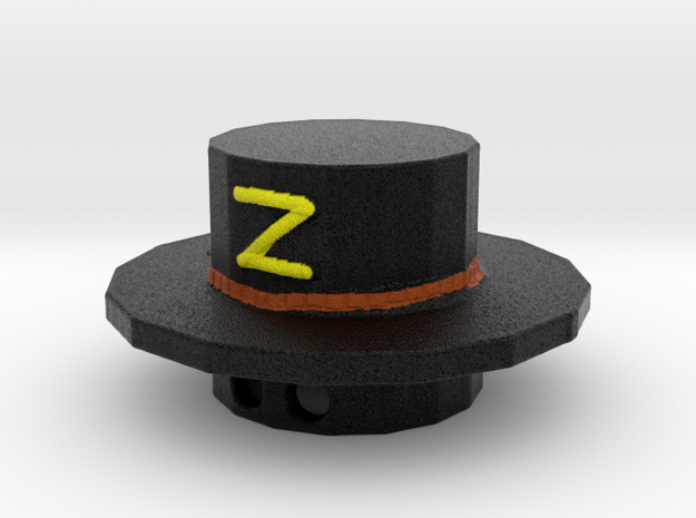 zorro hat for LEGO (3D painted) in Full Color Sandstone