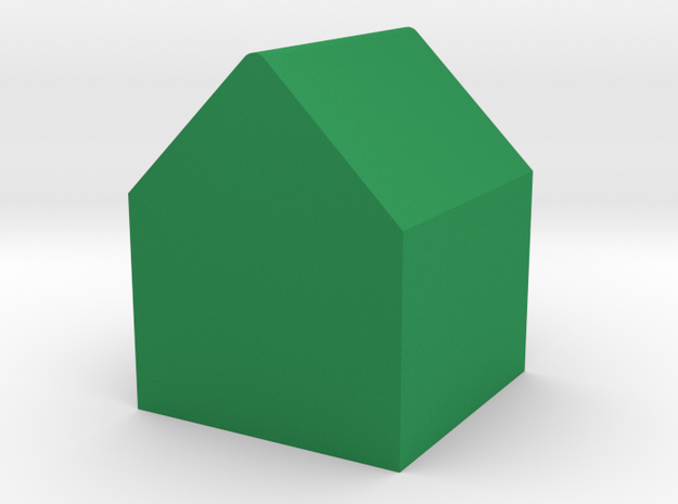 House Game Piece in Green Processed Versatile Plastic
