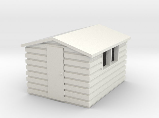 Garden Shed (Apex Roof) in White Natural Versatile Plastic