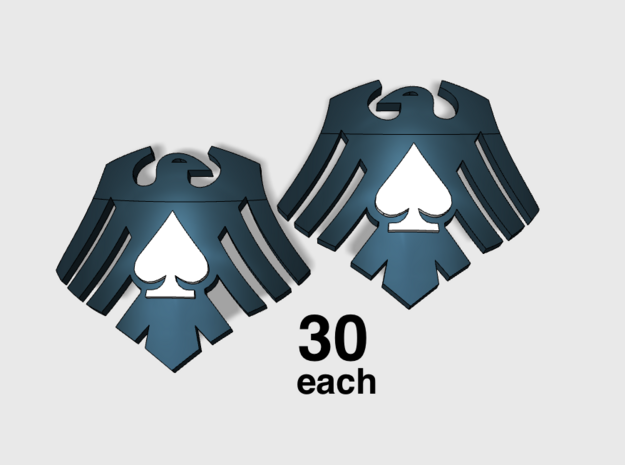 60x Raven Ace : Left & Right Shoulder Insignias in Tan Fine Detail Plastic
